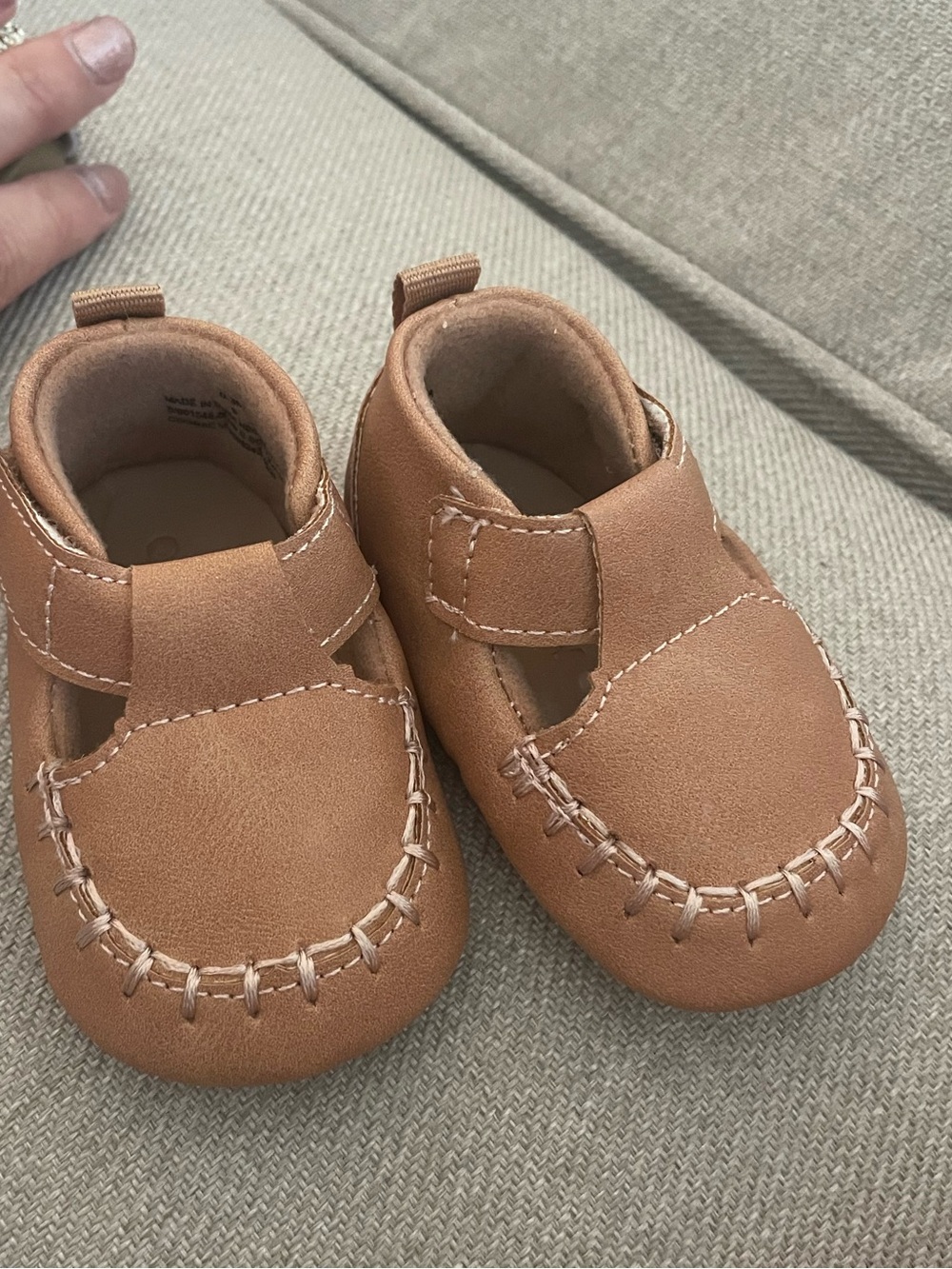 Old Navy Tan Baby Moccasin Mary Jane Shoes